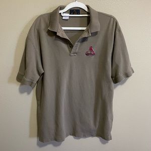 Vintage Antigua Tan St. Louis Cardinals Polo Size Large